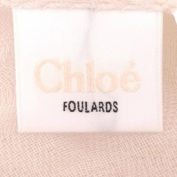 Auth Chloe - Cream Tencel Silk Scarf - Picture 7 of 7